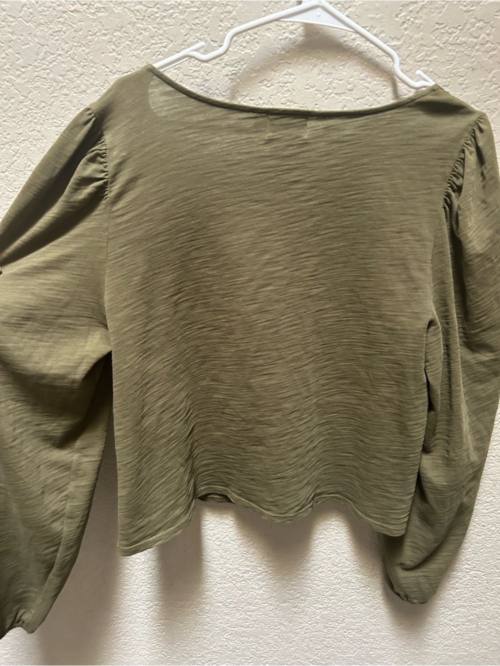 Nation LTD Pascale Square Neck Long Sleeve Top Olive Green - Picture 9 of 10